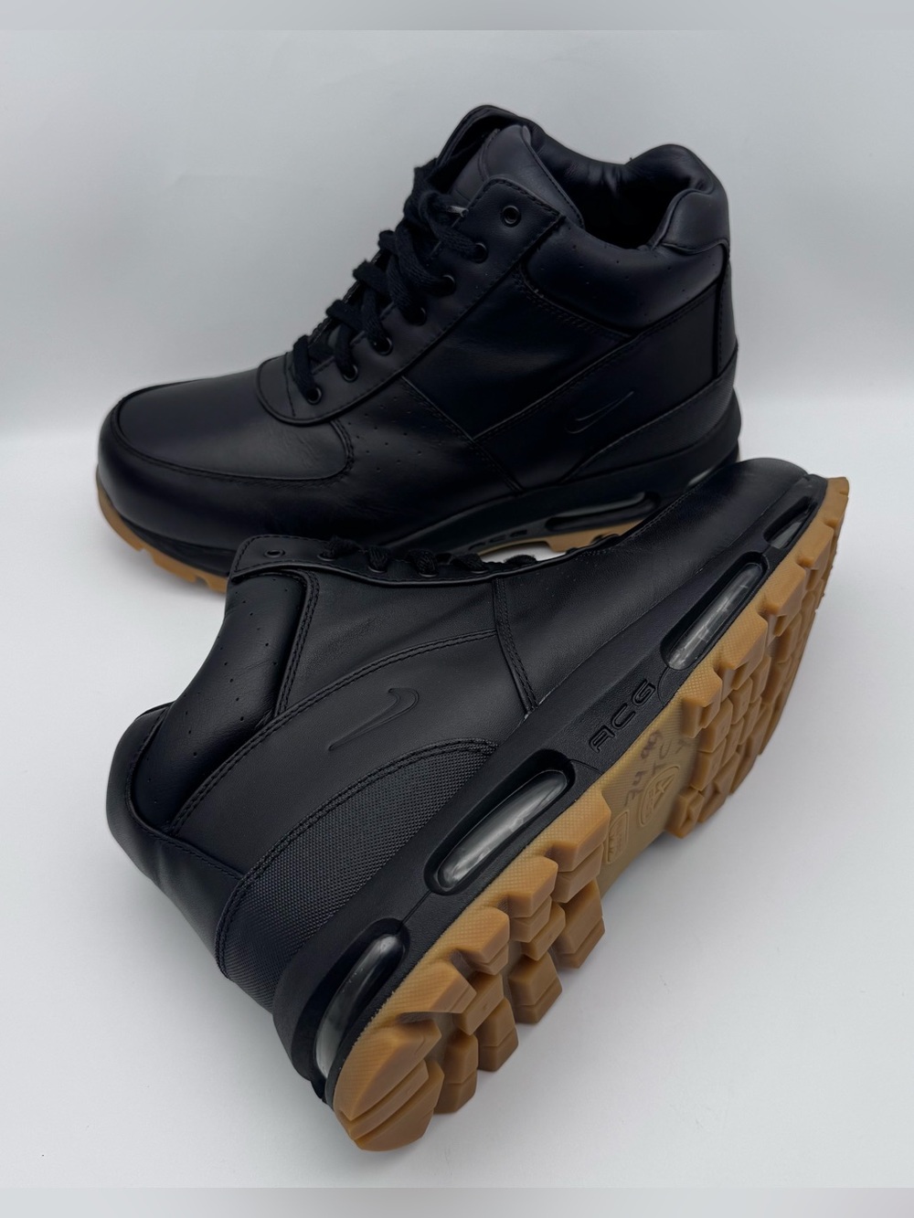Nike Air Max Goadome ACG Black Gum Leather Boots 865031-017 Men Size 12 - Picture 9 of 12